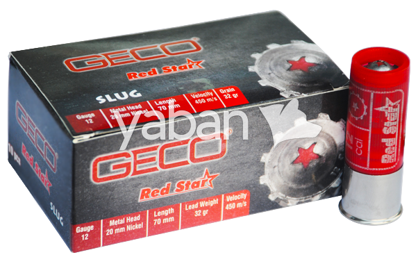 GECO RED STAR SLUG TEK KURŞUN  12 CAL.