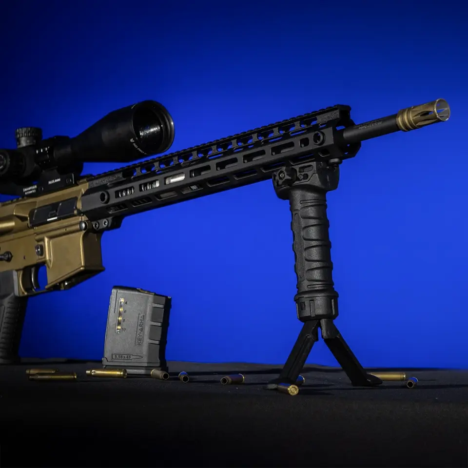 KEY-404 Bipod (Çatal Ayak) Entegreli Döner Dikey Tutamak (Picatinny)