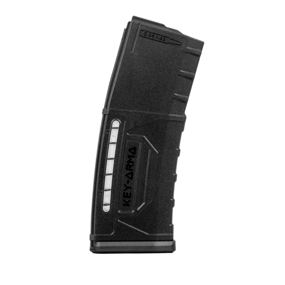 KEY-804 AR-15 Şeffaf Pencereli Taktik Şarjör (5.56x45mm / 30 Fişek)