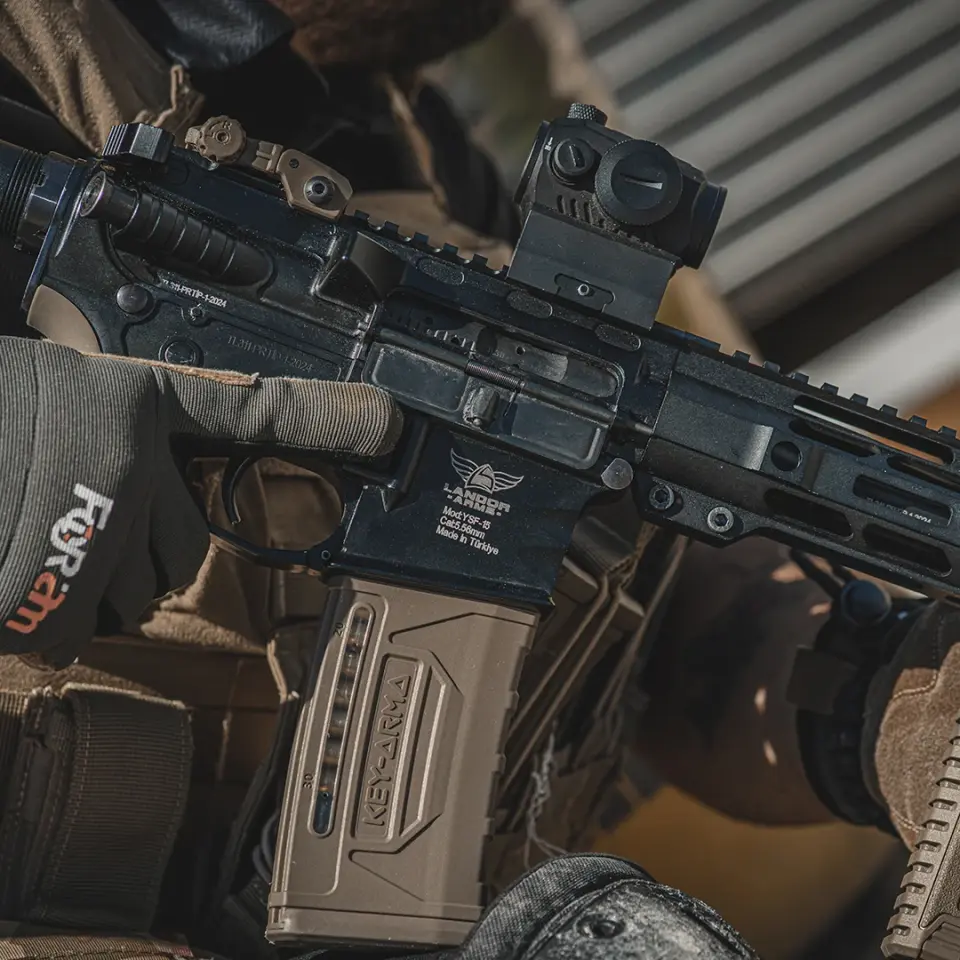 KEY-804 AR-15 Şeffaf Pencereli Taktik Şarjör (5.56x45mm / 30 Fişek)