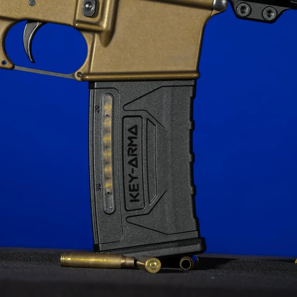 KEY-804 AR-15 Şeffaf Pencereli Taktik Şarjör (5.56x45mm / 30 Fişek)