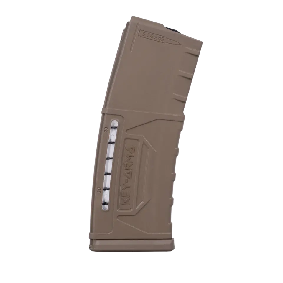 KEY-804 AR-15 Şeffaf Pencereli Taktik Şarjör (5.56x45mm / 30 Fişek)