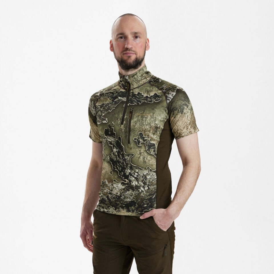 DEERHUNTER Yaka Fermurlı K.Kollu Realtree Tişört L