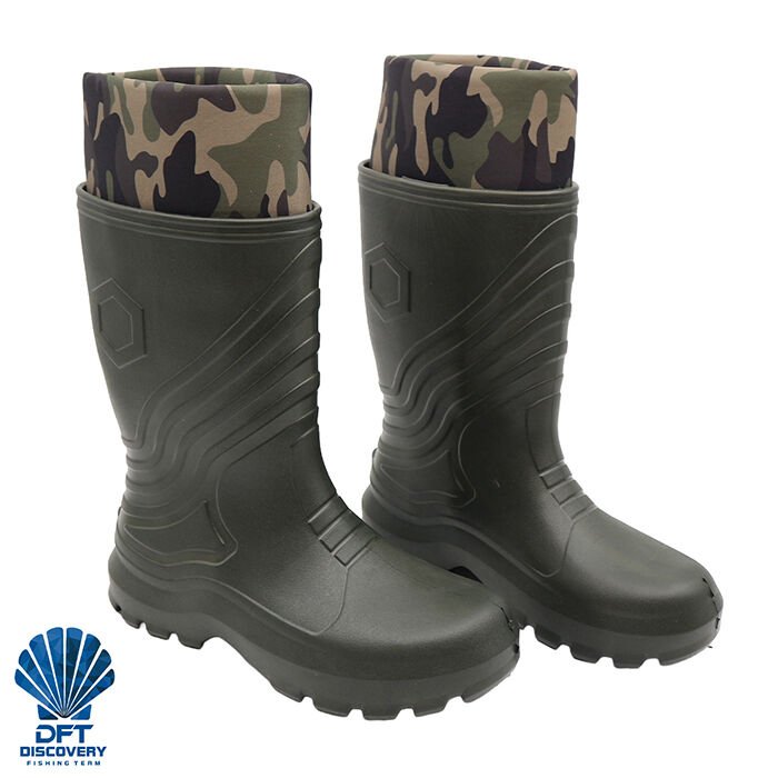 DFT Yeşil EVA Termal Çoraplı Konçlu Çizme No: 41