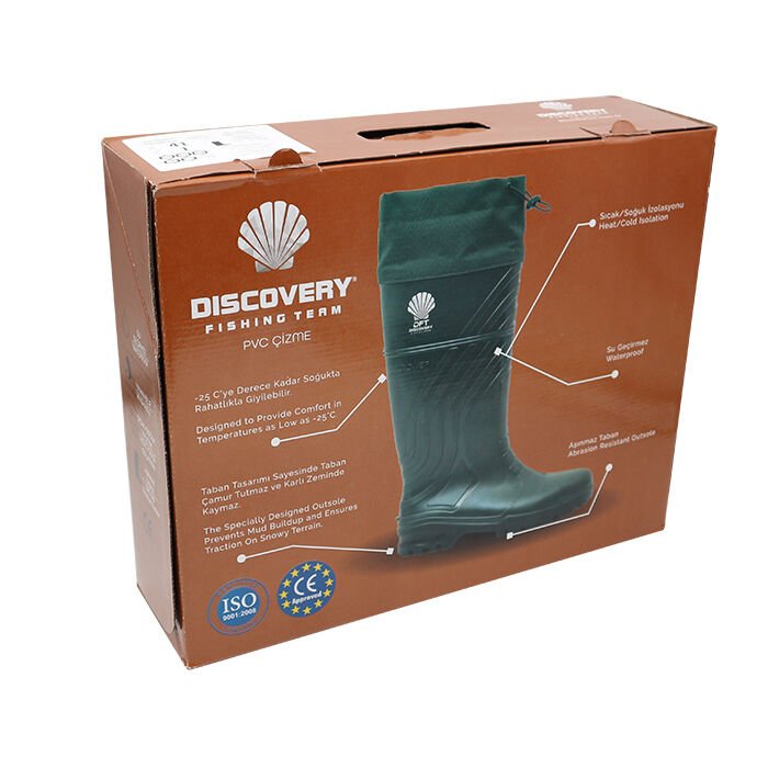 DFT Hunter Yeşil PVC Konçlu Çizme No: 45 (Çift)