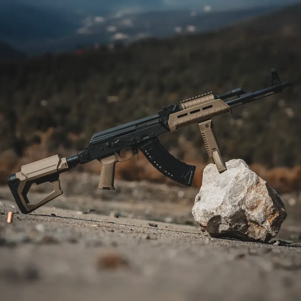 KEY-203 Hibrit M-LOK/Picatinny AK47/AK74 Polimer El Kundağı