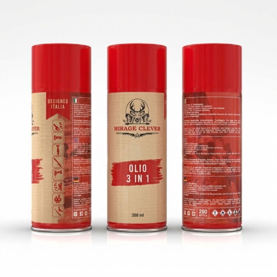 Mirage Clever 3'ü 1 Arada Silah Bakım Yağı (Pas Sökücü, Koruyucu, Yağlayıcı)
