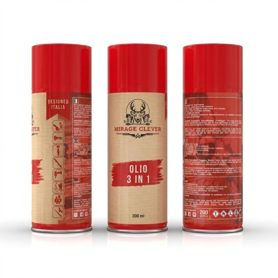 Mirage Clever 3'ü 1 Arada Silah Bakım Yağı (Pas Sökücü, Koruyucu, Yağlayıcı)