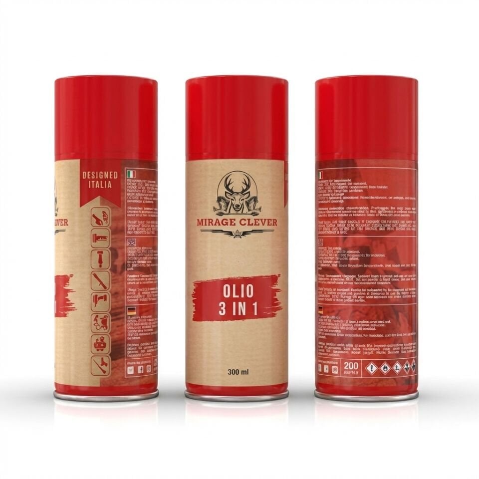 Mirage Clever 3'ü 1 Arada Silah Bakım Yağı (Pas Sökücü, Koruyucu, Yağlayıcı)