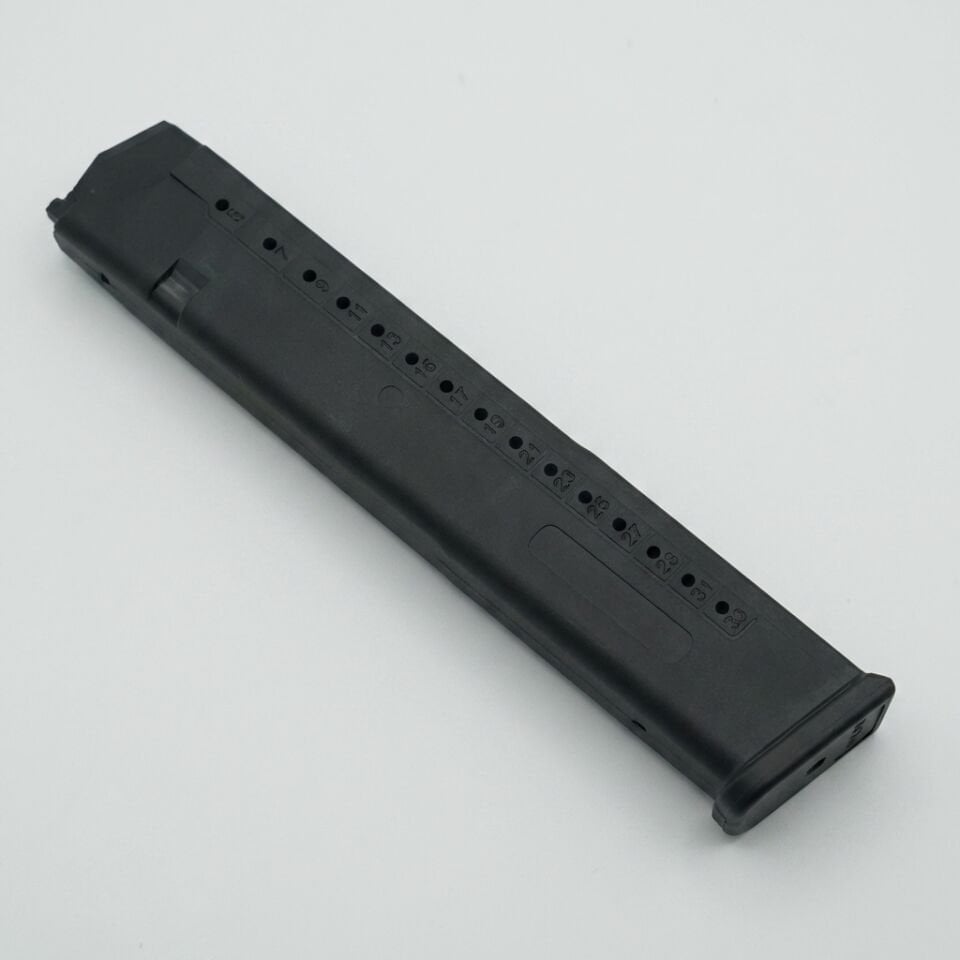 Glock 9mm Uyumlu 33 Kapasiteli (33'lü) Uzun Polimer Şarjör
