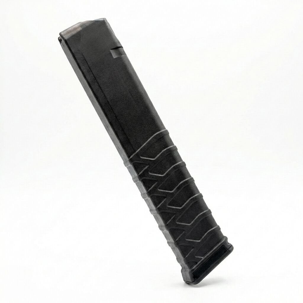 Glock 9mm Uyumlu 33 Kapasiteli (33'lü) Uzun Polimer Şarjör