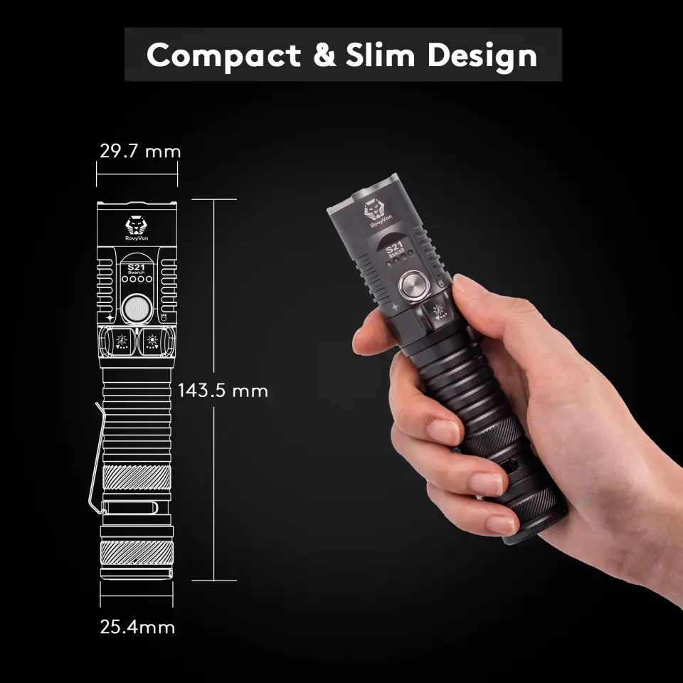 RovyVon S21 Search 3000 Lümen Taktik El Feneri