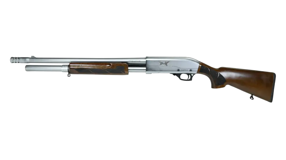Capra Arms MOD 101 PN Nikel Marin Ahşap Pompalı Av Tüfeği