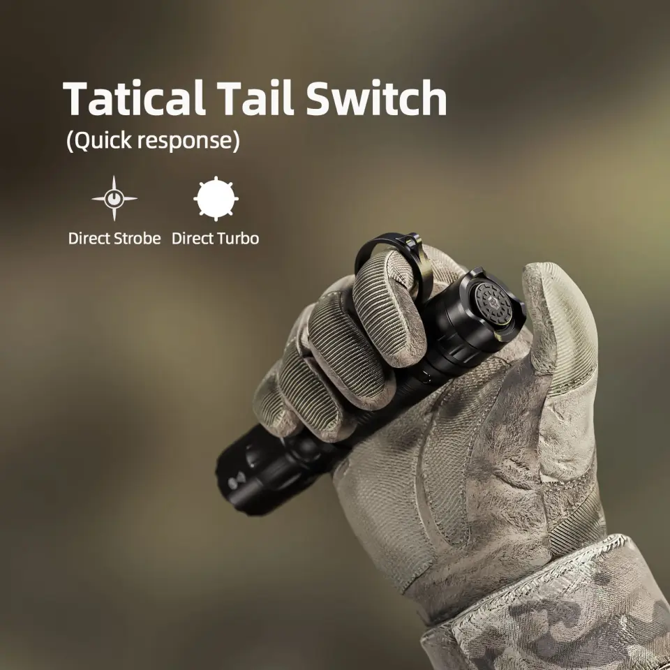 RovyVon GL1 Döner Anahtarlı 3200 Lümen Taktik El Feneri