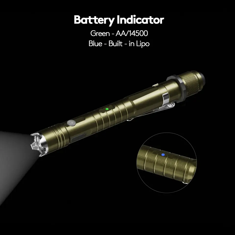 RovyVon H3 Pro Hibrit Şarjlı ve Pilli EDC Taktik El Feneri