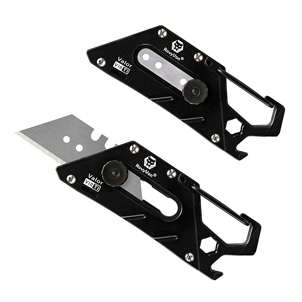 RovyVon Valor V10 Vidaları Dahil Titanyum Taktik Çok Amaçlı Bıçak/Karabina