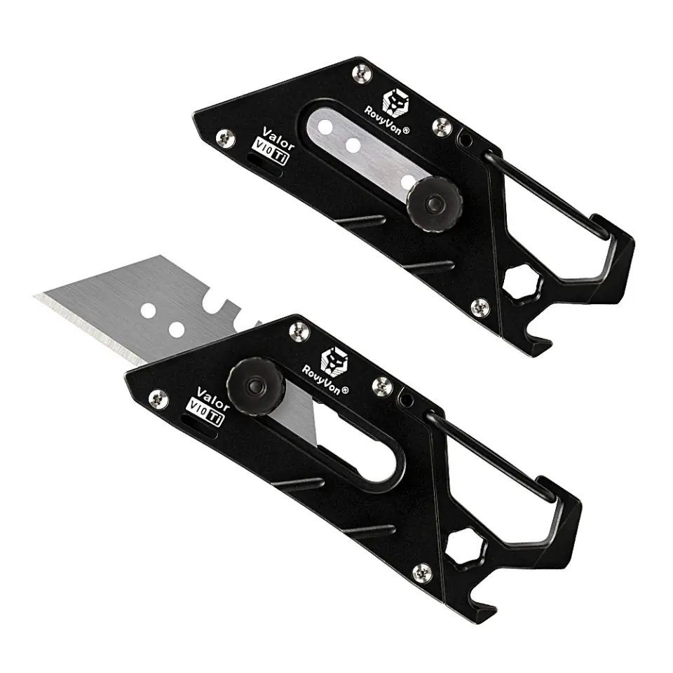 RovyVon Valor V10 Vidaları Dahil Titanyum Taktik Çok Amaçlı Bıçak/Karabina