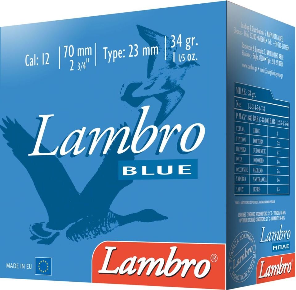 LAMBRO BLUE 34 GR. AV FİŞEĞİ  12 CAL.