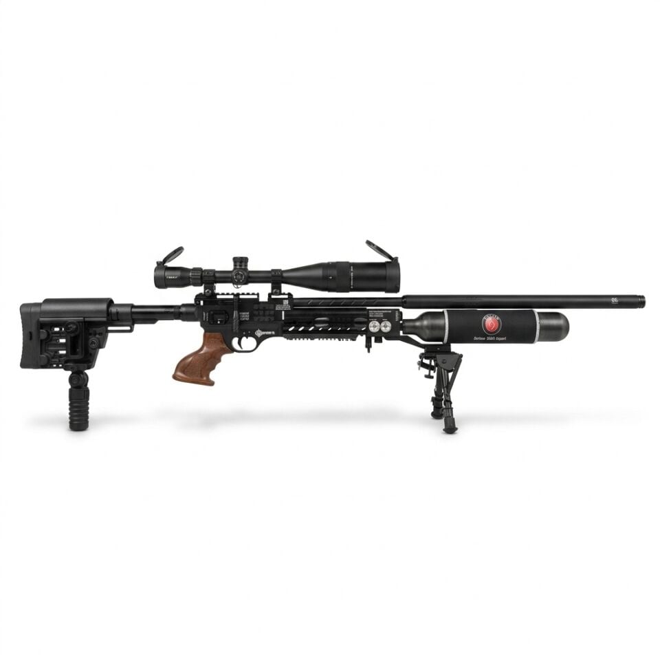 Hatsan Factor Sniper Long PCP tüfek - 700 cc karbon fiber tüp ve QE susturuculu namlu