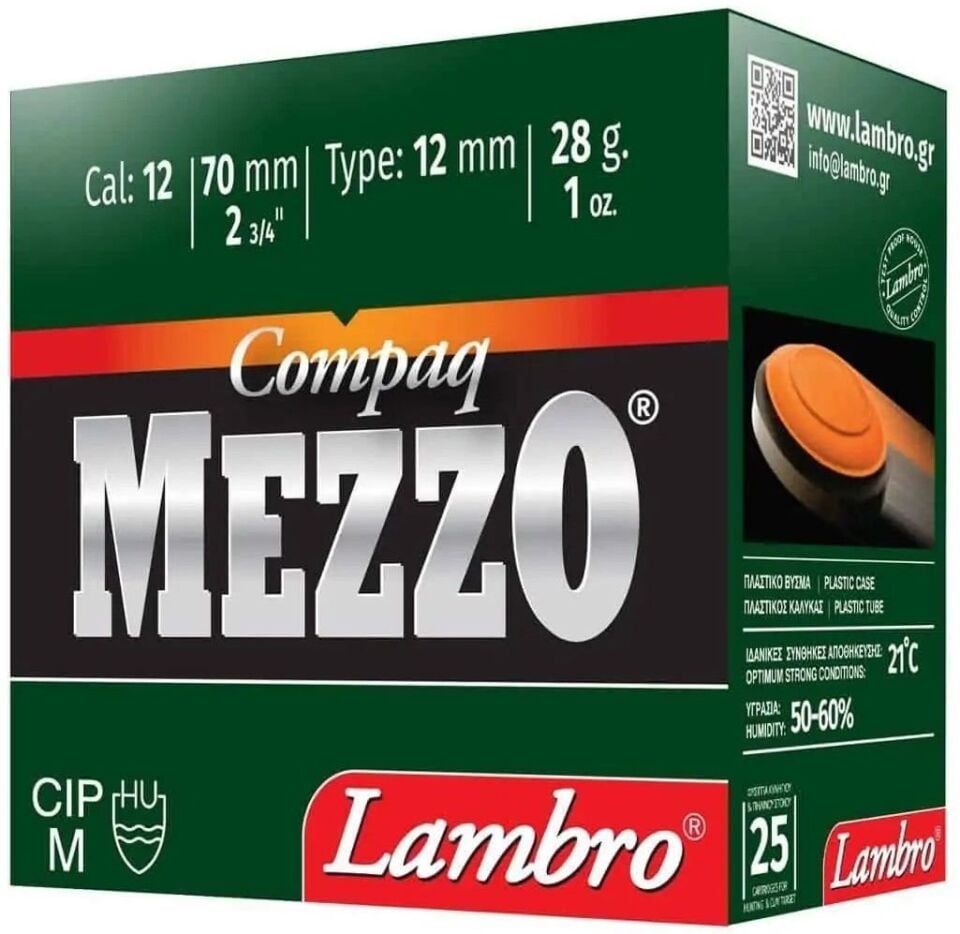 LAMBRO MEZZO COMPAQ 28 GR. AV-ATIŞ FİŞEĞİ  12 CAL.