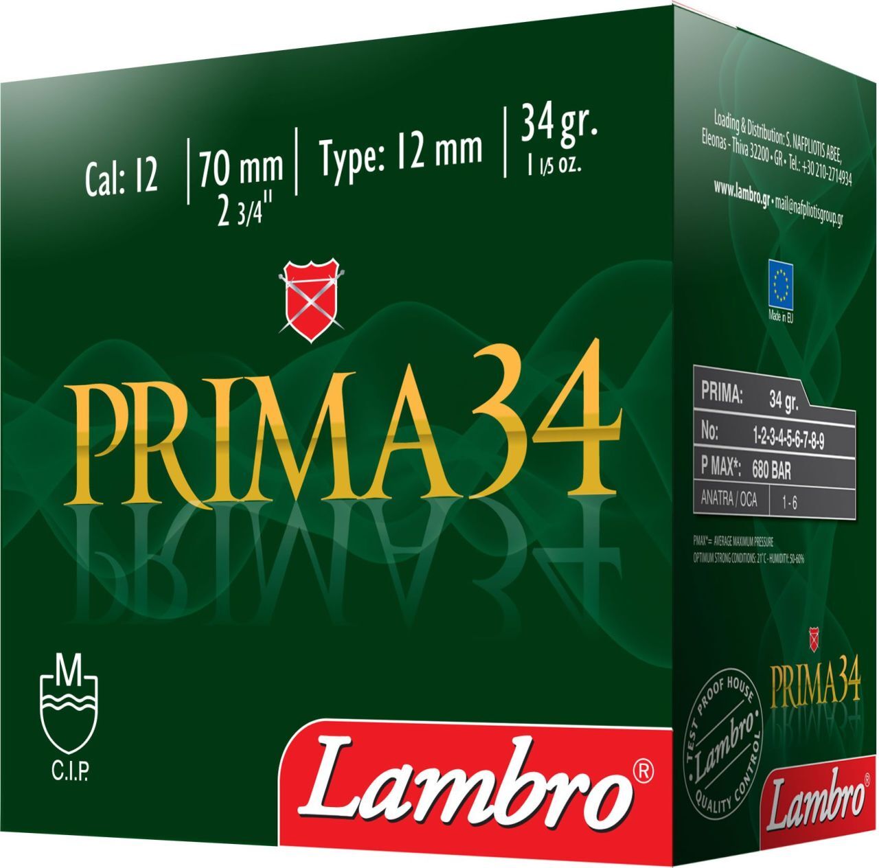 LAMBRO PRIMA 34 GR. AV FİŞEĞİ  12 CAL.