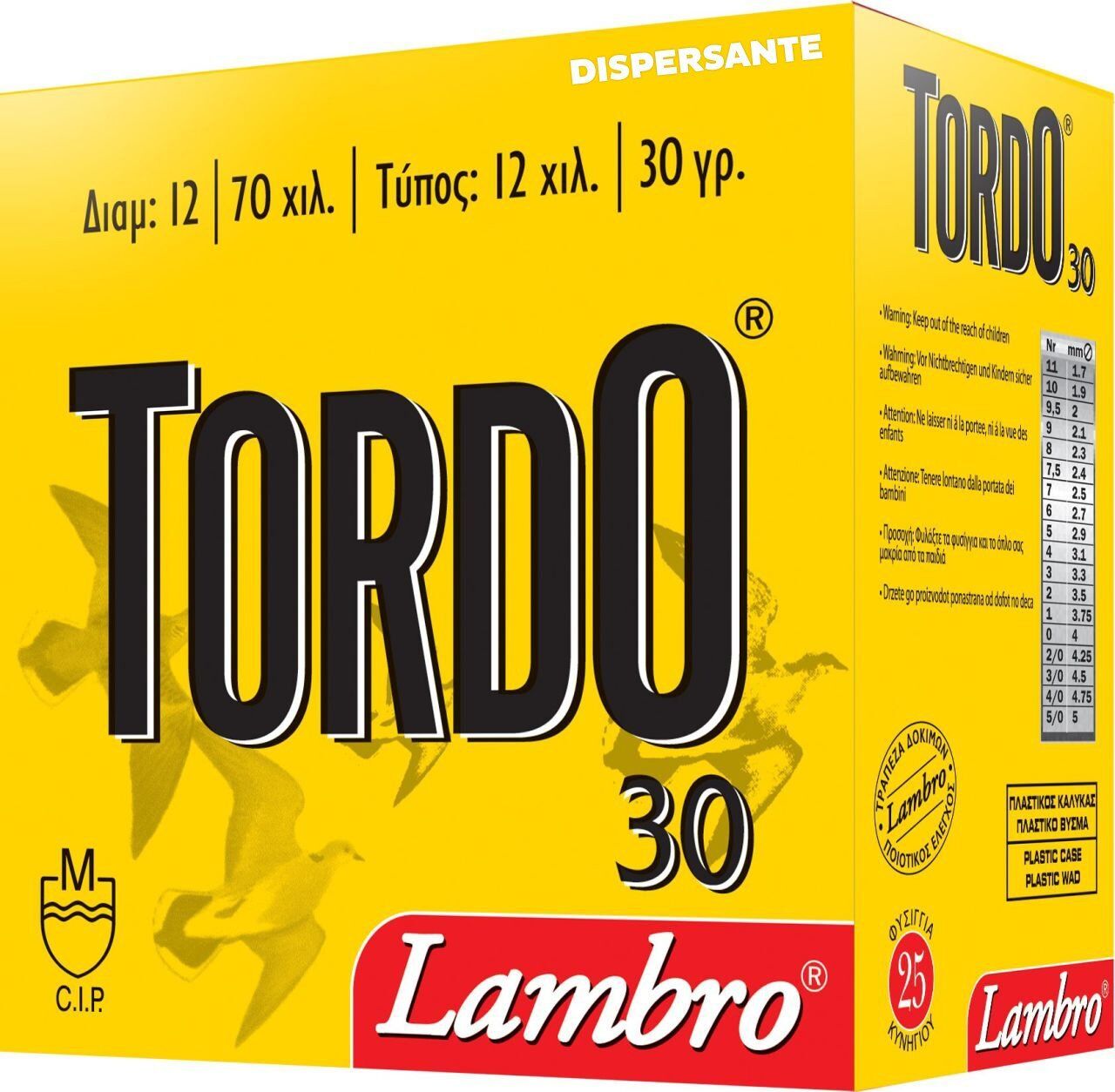 LAMBRO TORDO DISPERSANTE 30 GR. AV FİŞEĞİ  12 CAL.