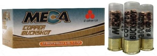 MECA COPPER 11/0 9 PELLETS BUCKSHOT  12 CAL.