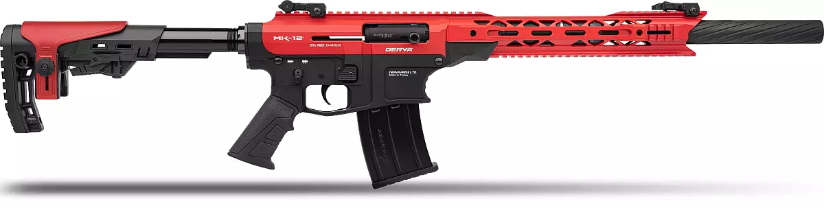 Derya MK-12 AS-104S Siyah - Kırmızı Full Metal Otomatik Av Tüfeği