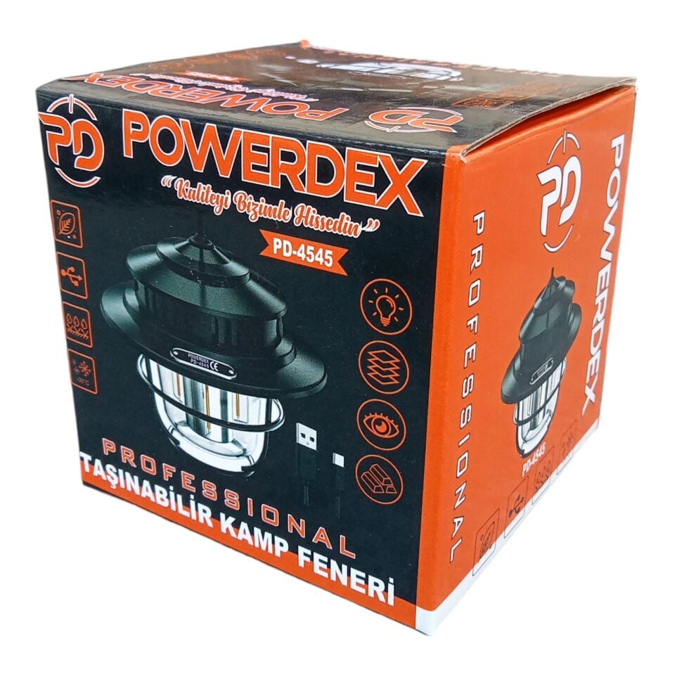 Powerdex PD-4545 Şarj Edilebilir Profesyonel Kamp Feneri