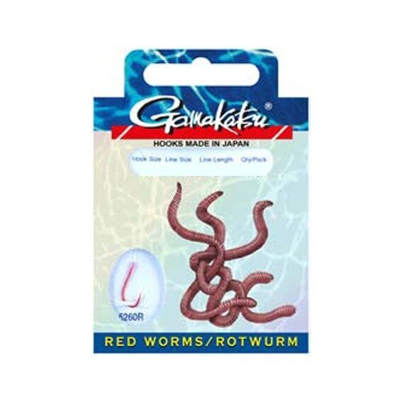 T.D. GAMAKATSU BKD-5260R Red Worm İğne Takımı 75Cm #6