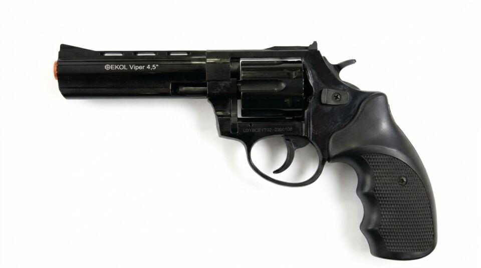 Ekol Viper 4,5 Siyah Kurusıkı Toplu Tabanca sol yandan görünüm