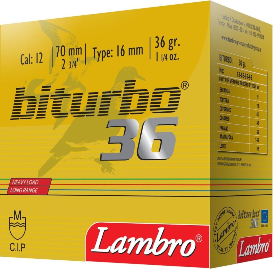 Lambro Biturbo 36 Gr. Av Fişeği 12 Cal.