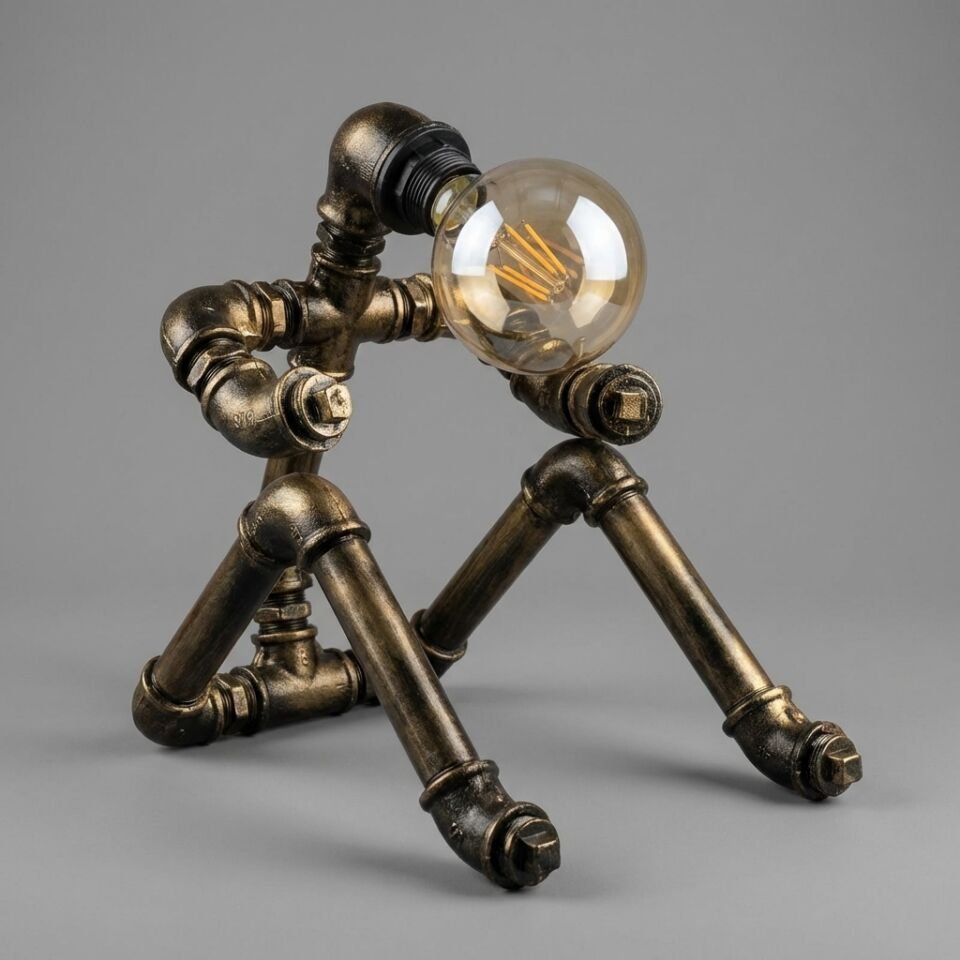 Prizma Av İmzalı Endüstriyel Tasarım Masa Lambası