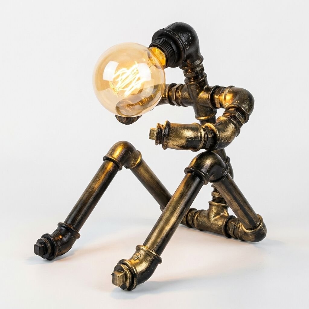 Prizma Av İmzalı Endüstriyel Tasarım Masa Lambası