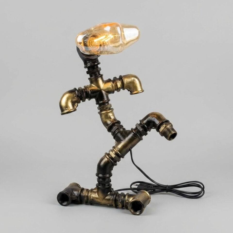 Dans Eden Adam Görünümlü Tasarım Masa Lambası