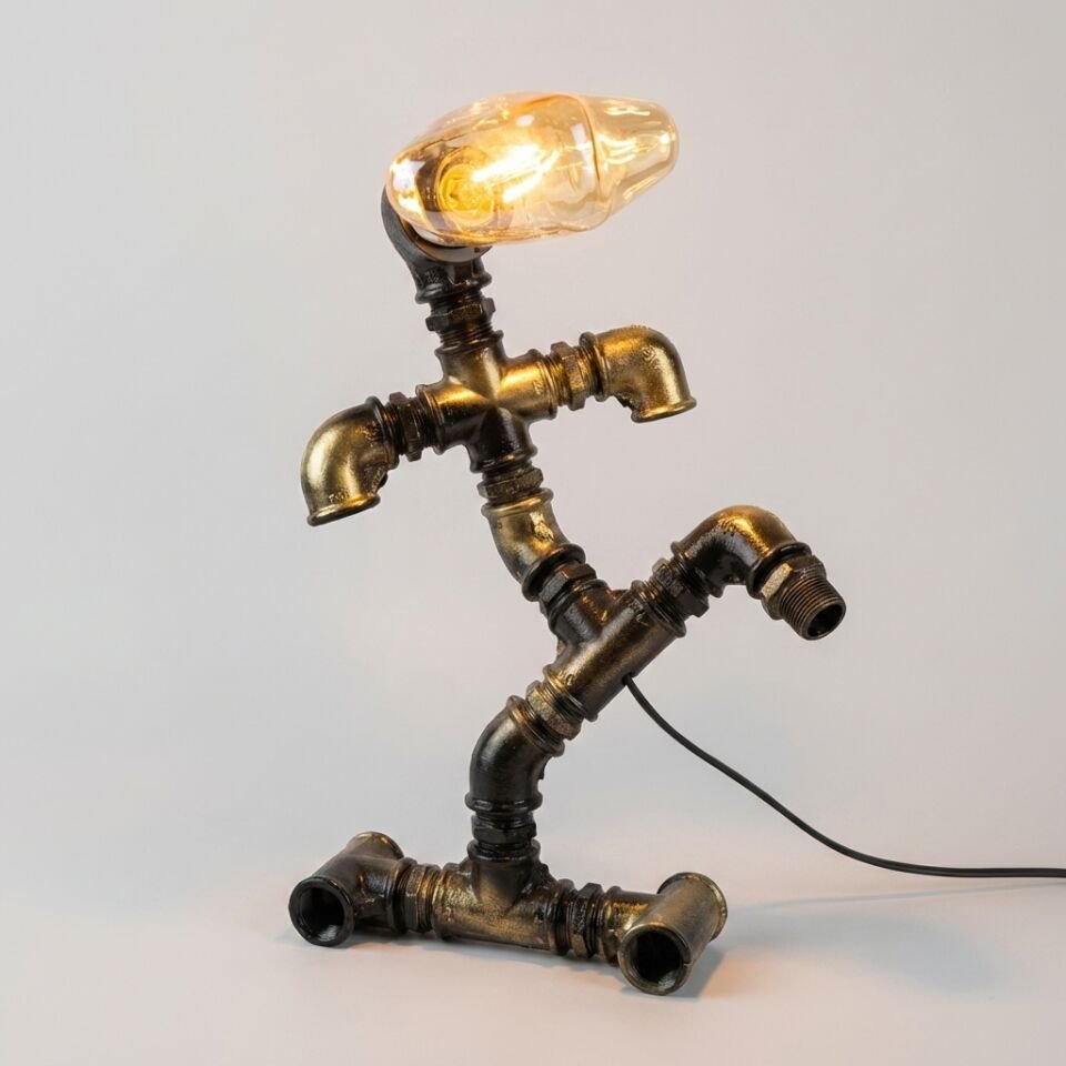 Dans Eden Adam Görünümlü Tasarım Masa Lambası