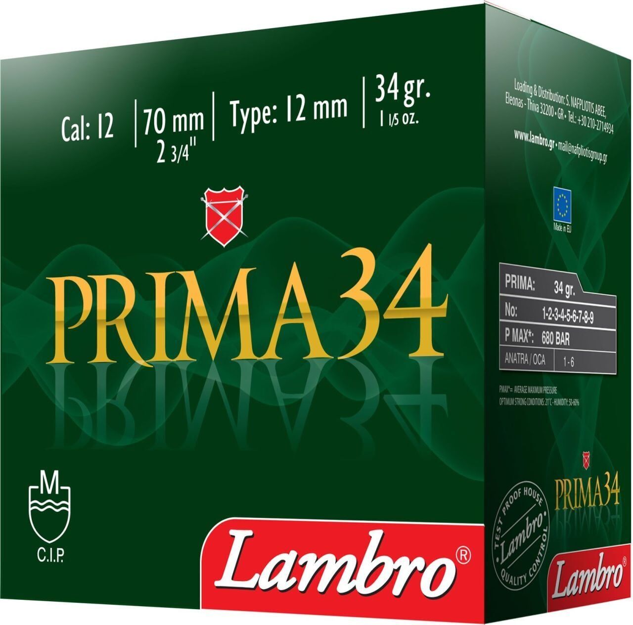 Lambro Prima 34 Gr. Av Fişeği 12 Cal.