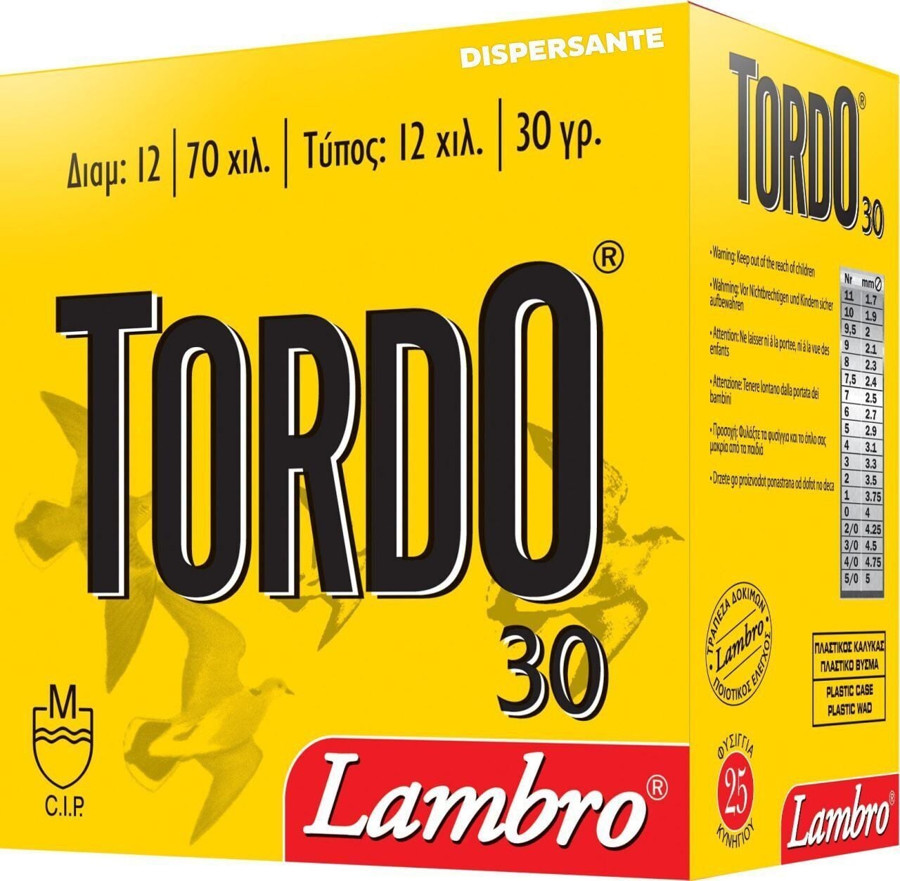 Lambro Tordo Dispersante 30 Gr. Av Fişeği 12 Cal.
