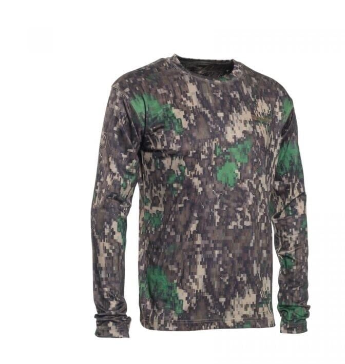 T. S.K.DEERHUNTER Trail Orman Kamuflaj Tişört L/S 80 S