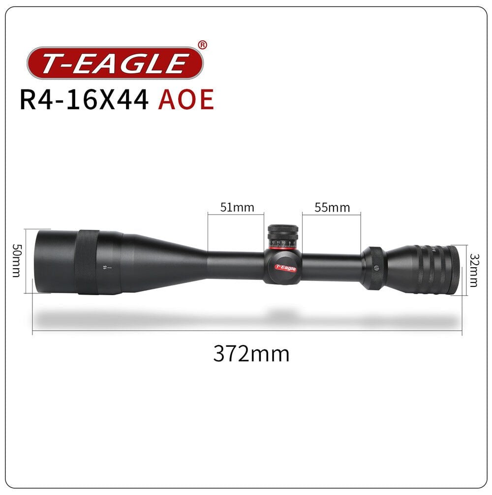 T-Eagle R 4-16x44 AOE Aydınlatmalı Av & Taktik Tüfek Dürbünü