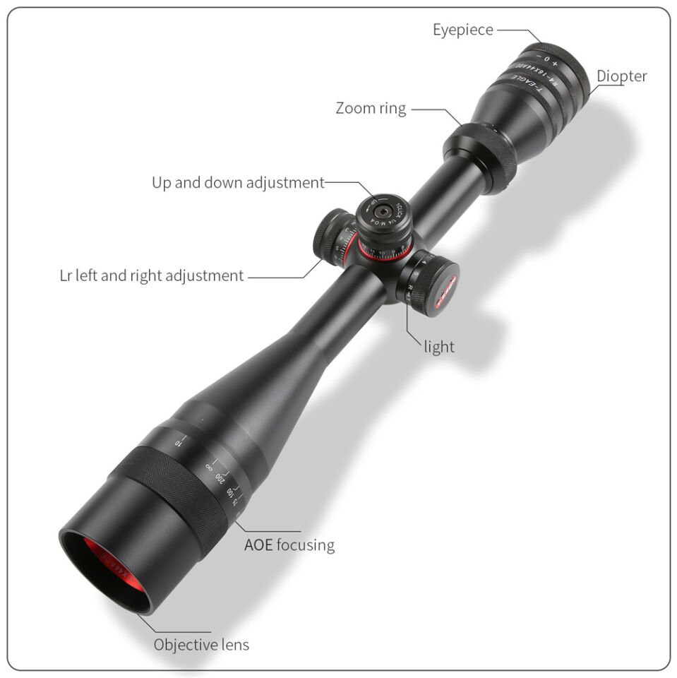T-Eagle R 4-16x44 AOE Aydınlatmalı Av & Taktik Tüfek Dürbünü