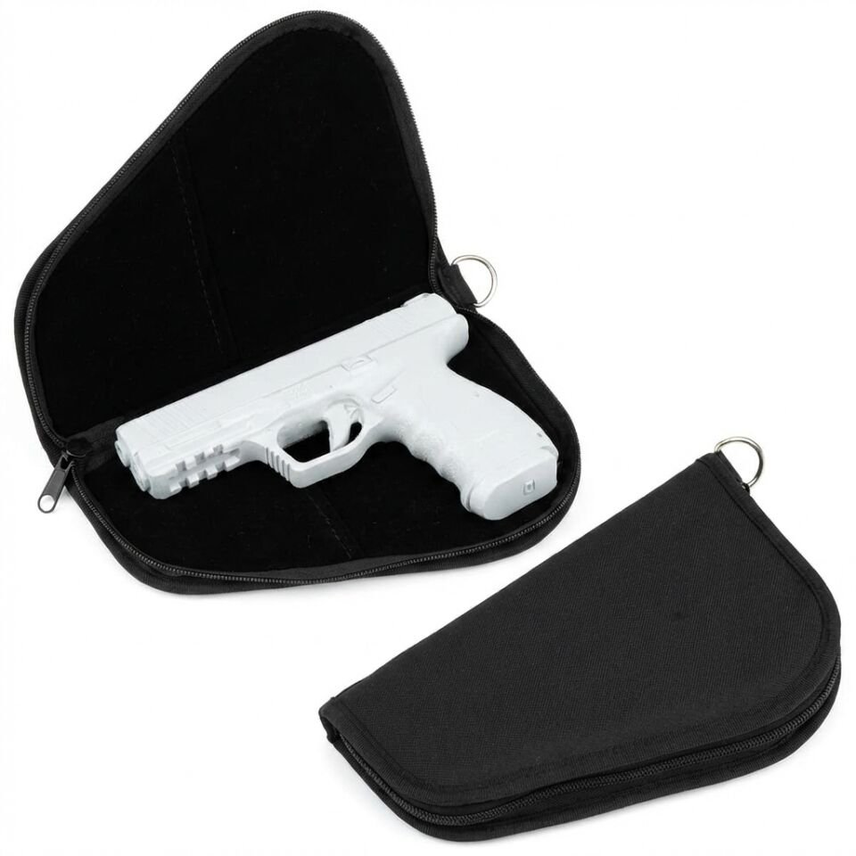 Mini Üçgen Tabanca Çantası – İçi Kadifeli Imperteks Taşıma Kılıfı