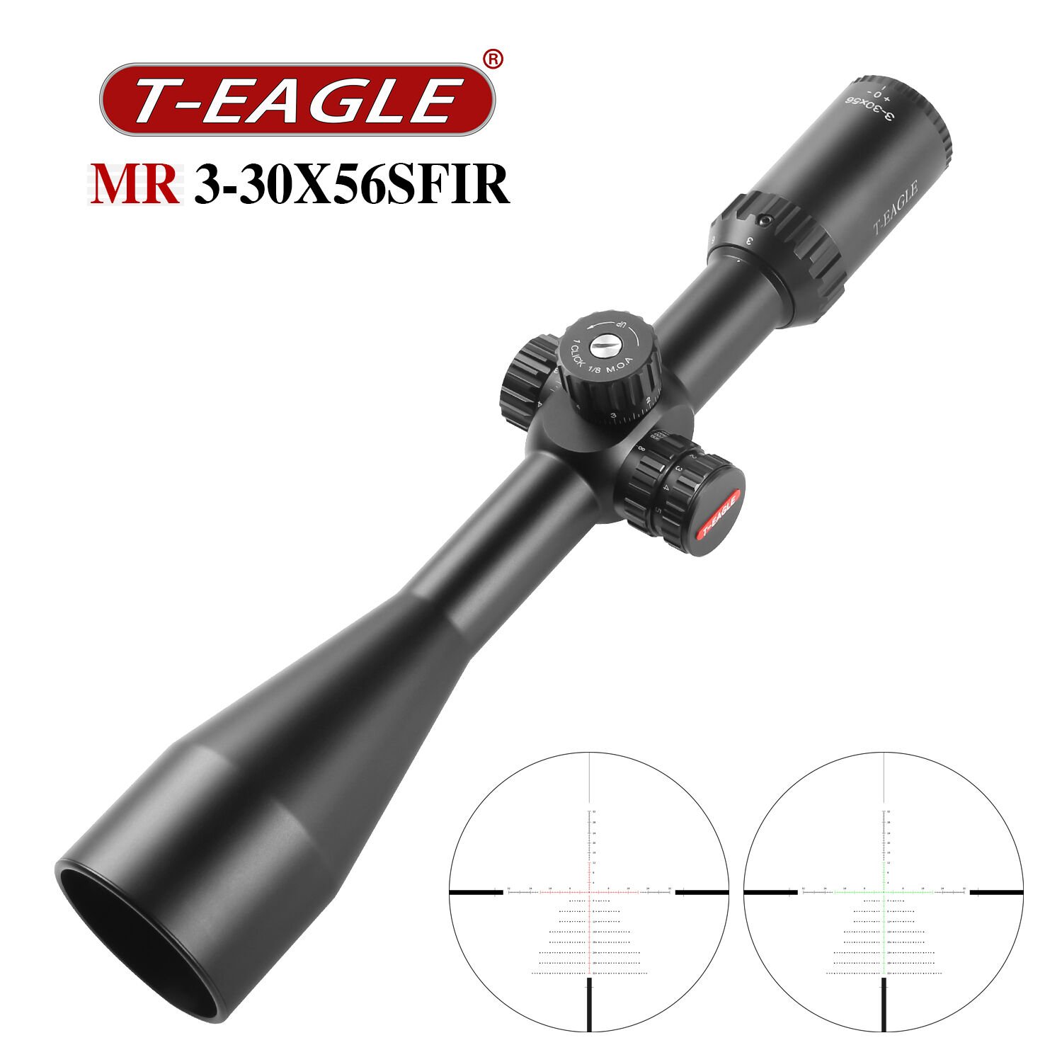 T-Eagle ER 3-30x56 FFP IR Devasa Zoom Uzun Menzil Keskin Nişancı Dürbünü