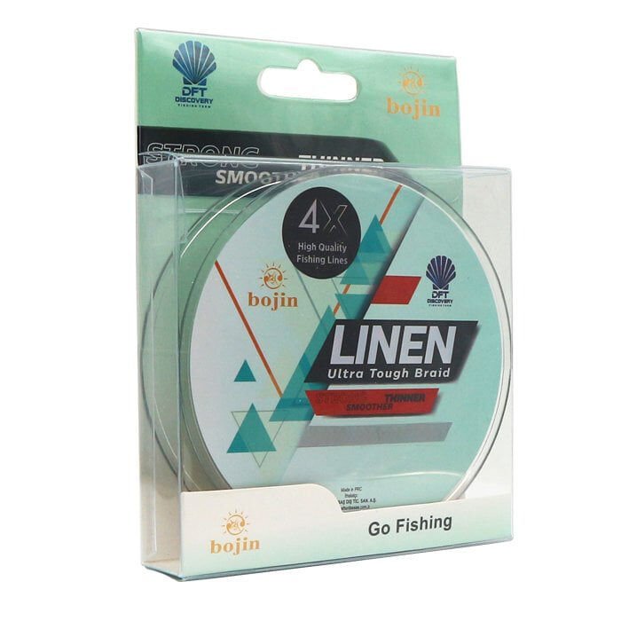 DFT Bojin 4X Linen İp Misina 0.02 mm  150 m  Yeşil