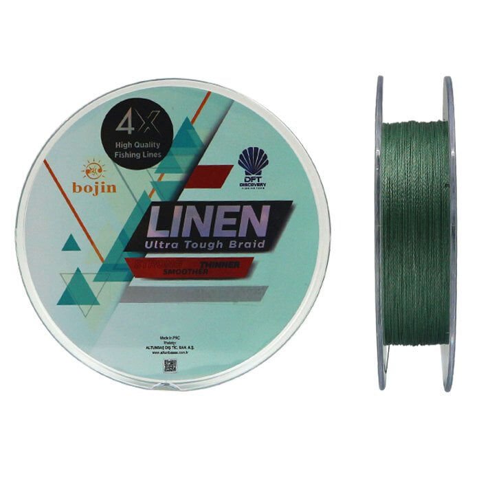 DFT Bojin 4X Linen İp Misina 0.20 mm 300 m Yeşil