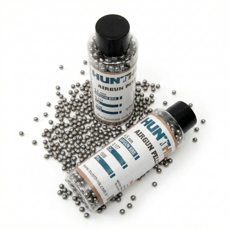 Hunthink 4.5 mm Çelik Bilye BB Saçma 1500 Adet