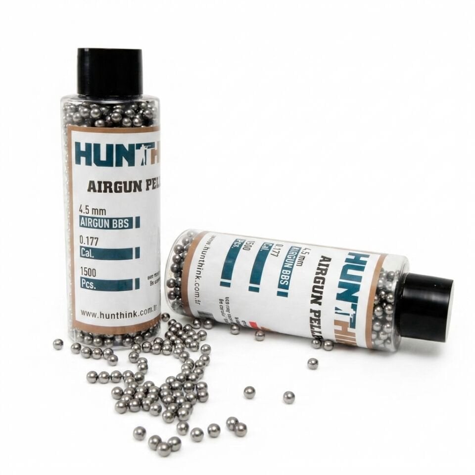 Hunthink 4.5 mm Çelik Bilye BB Saçma 1500 Adet