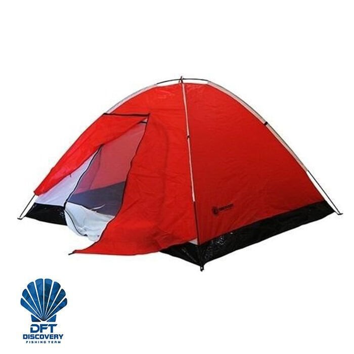 S. DFT 3 Kişi Tek Kat Kırmızı Çadır 220x200+70x130cm