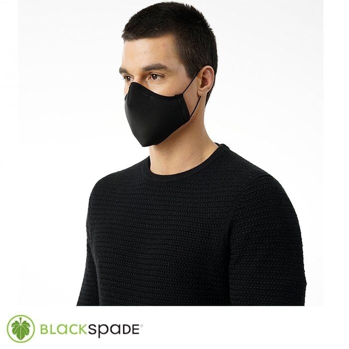 BLACKSPADE Unisex Örme Kumaş Maske Siyah S