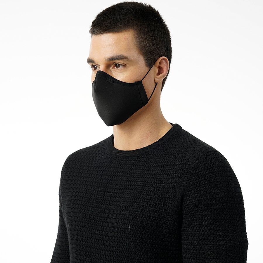 BLACKSPADE Unisex Örme Kumaş Maske Siyah S